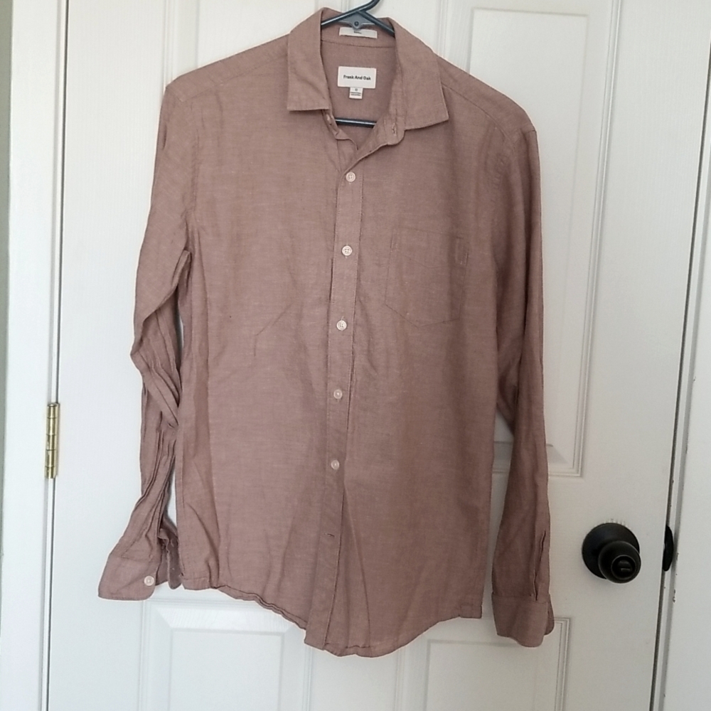 Frank and Oak cotton hemp button down shirt